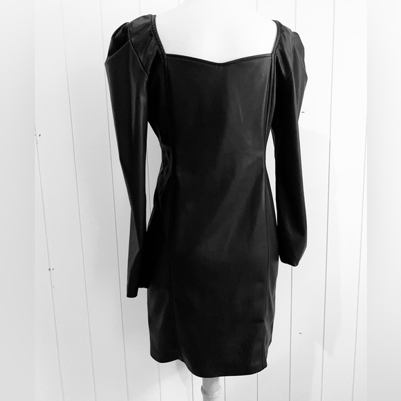 Generation Love NWT Estelle Vegan Leathet Mini Dress size L Black - Picture 2 of 13